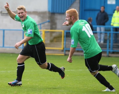 Iain Howard scores number 3 at Stalybridge  Copyright © Rick Matthews